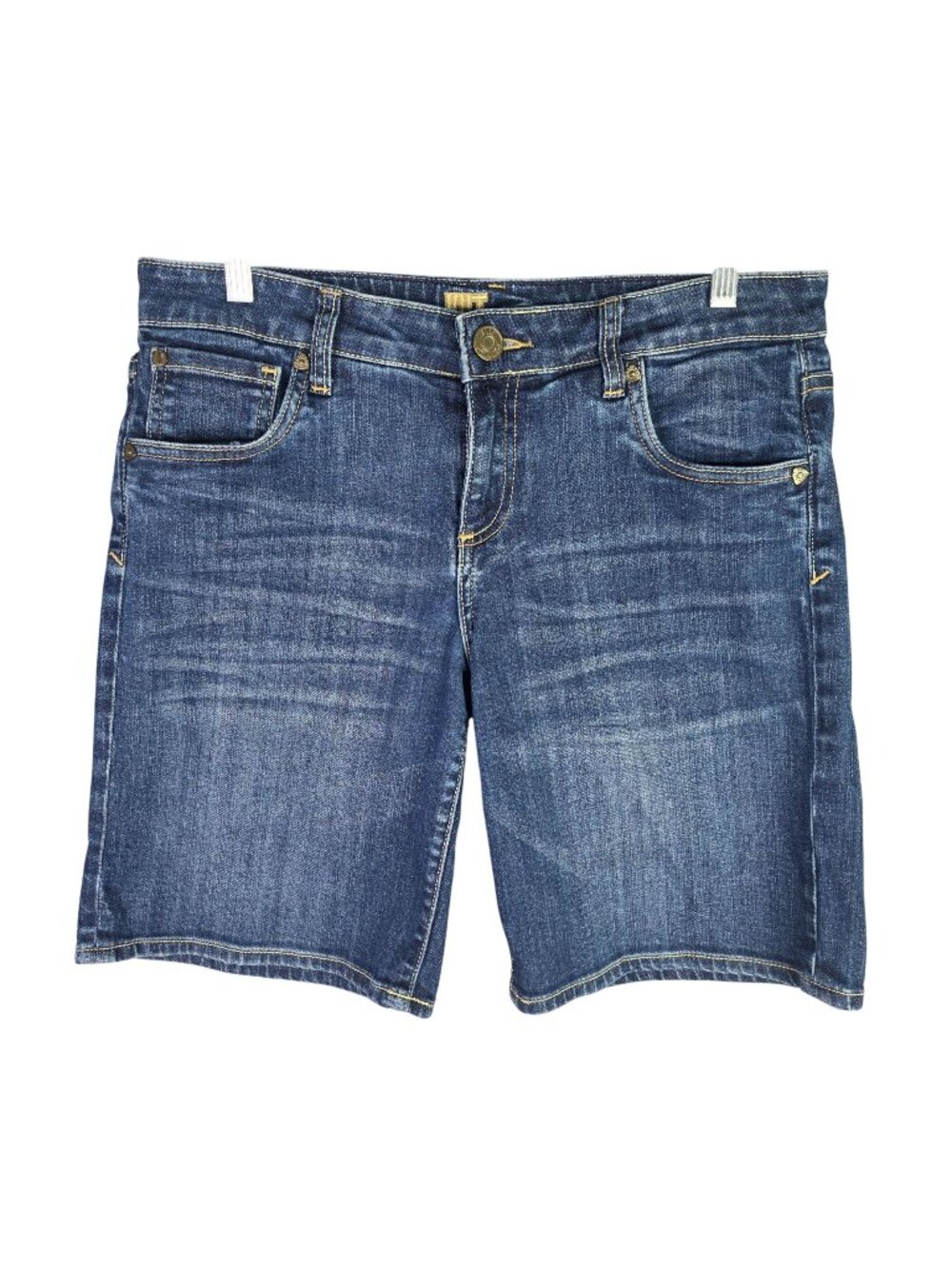 Womens Kut From The Kloth Catherine Blue Denim Bermuda Shorts 10" Inseam Size 8